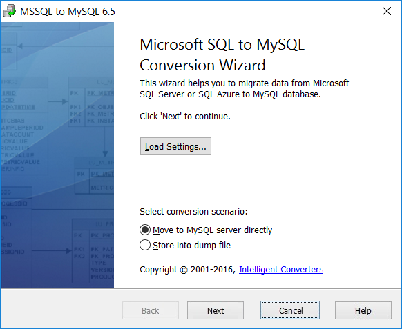 MSSQL to MySQL screenshot